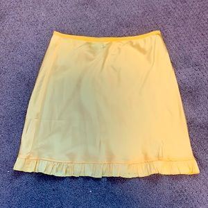 Satin skirt with ruffle hem